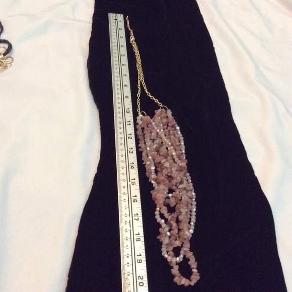 Pretty Multi Strand Layered Genuine Stone Necklace - Picture 6 of 9